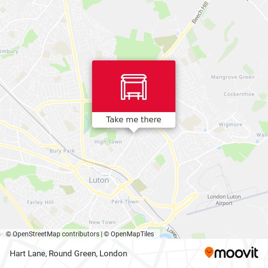 Hart Lane, Round Green map