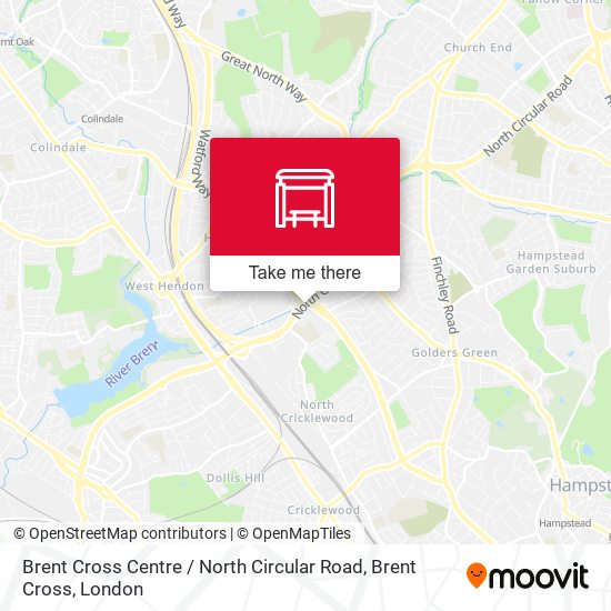 Brent Cross Centre  North Circular Road, Brent Cross map
