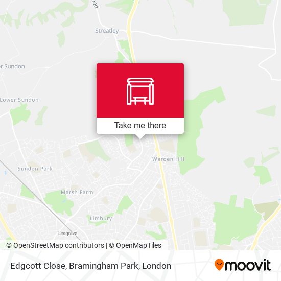 Edgcott Close, Bramingham Park map