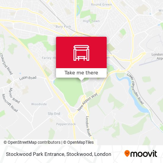 Stockwood Park Entrance, Stockwood map
