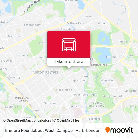 Enmore Roundabout West, Campbell Park map