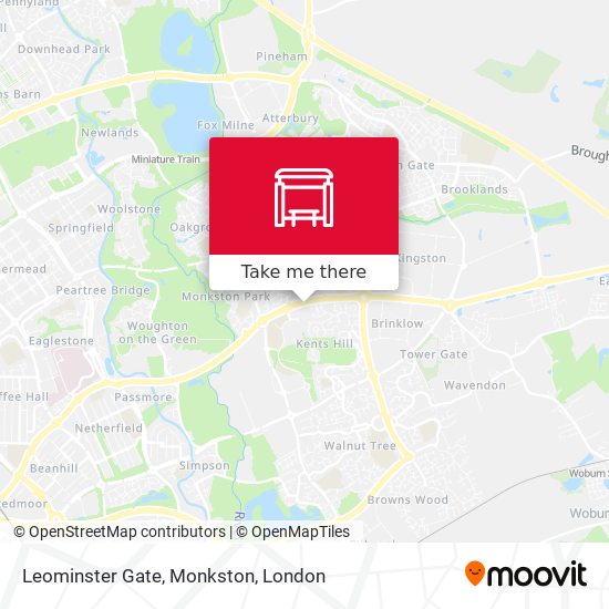 Leominster Gate, Monkston map