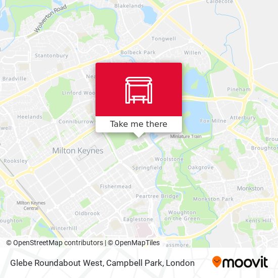 Glebe Roundabout West, Campbell Park map
