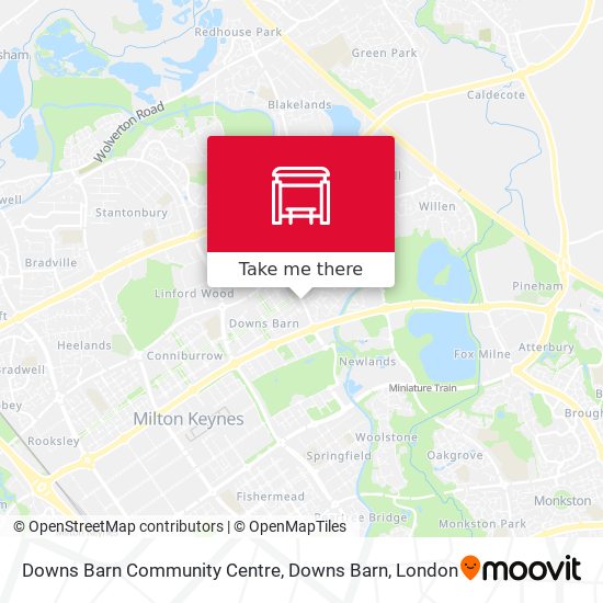 Downs Barn Community Centre, Downs Barn map