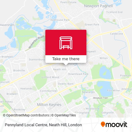 Pennyland Local Centre, Neath Hill map