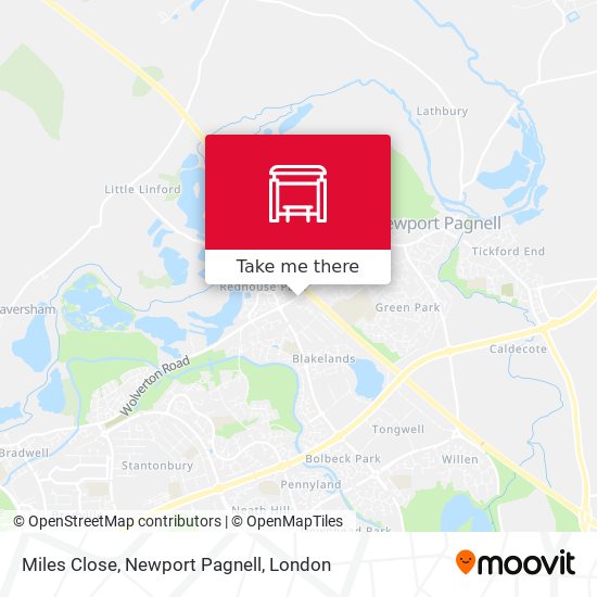 Miles Close, Newport Pagnell map
