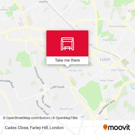 Cades Close, Farley Hill map