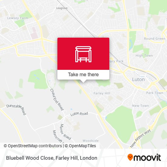 Bluebell Wood Close, Farley Hill map