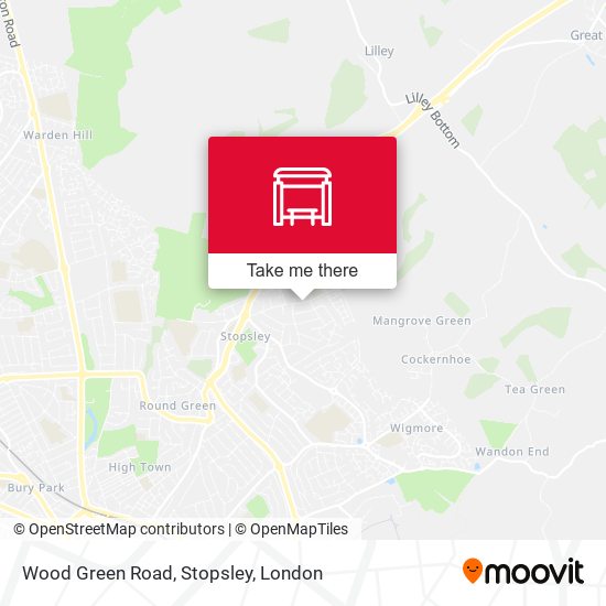 Wood Green Road, Stopsley map