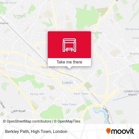 Berkley Path, High Town map