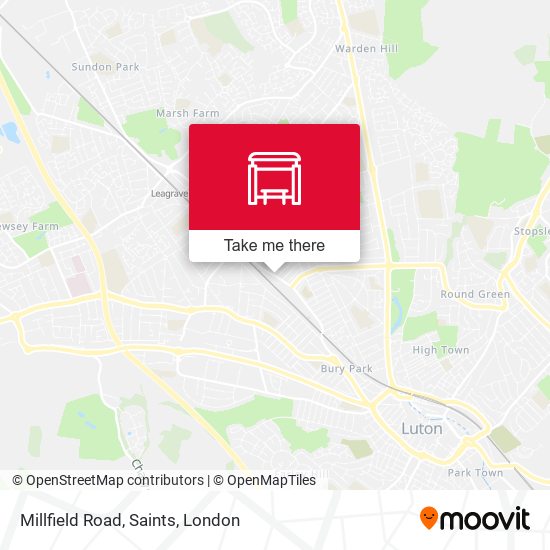 Millfield Road, Saints map