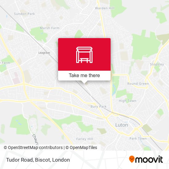 Tudor Road, Biscot map