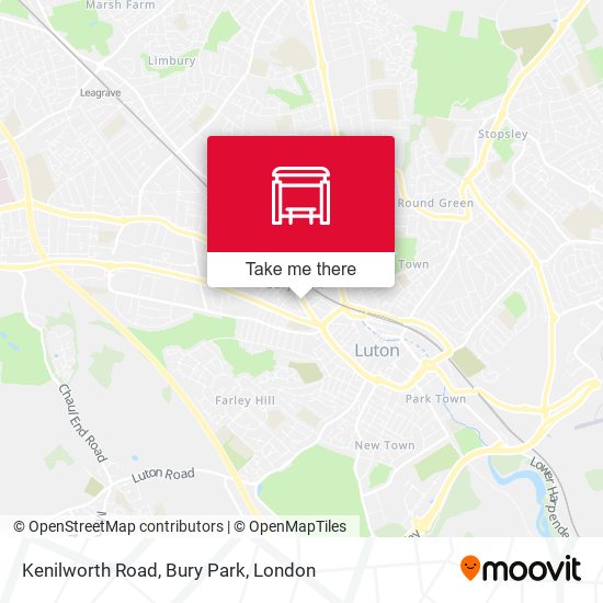 Kenilworth Road, Bury Park map