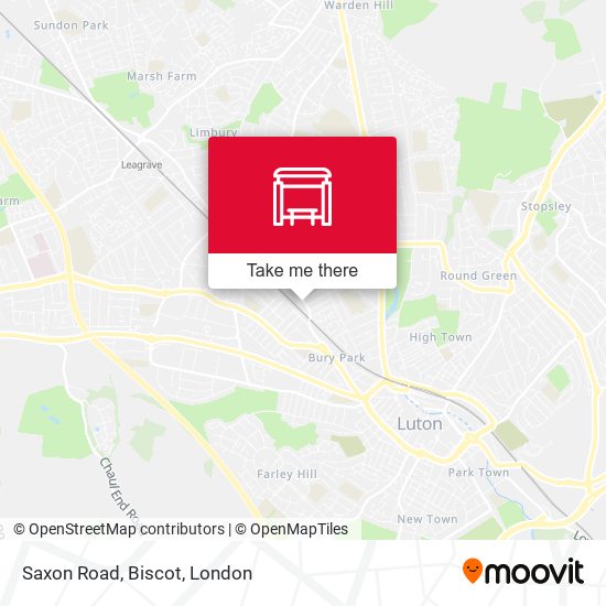 Saxon Road, Biscot map