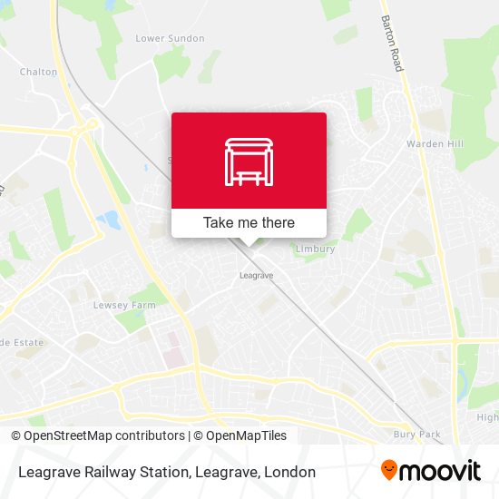 Leagrave Railway Station, Leagrave map