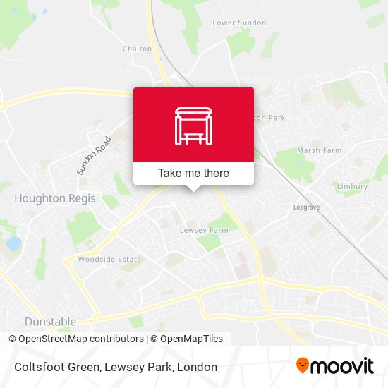 Coltsfoot Green, Lewsey Park map