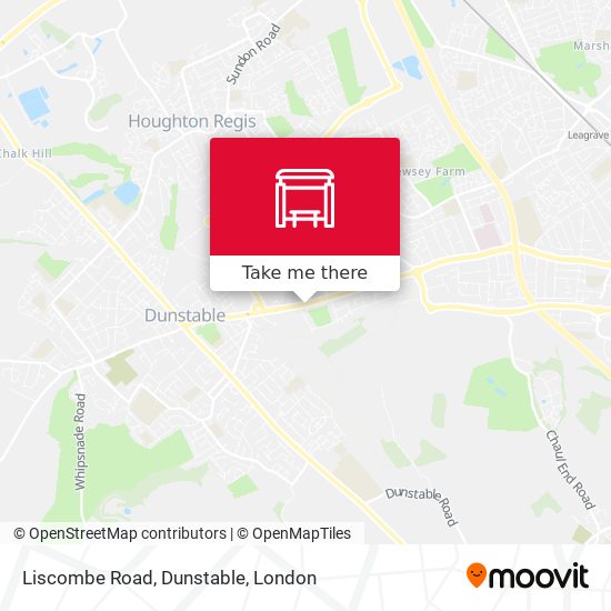 Liscombe Road, Dunstable map
