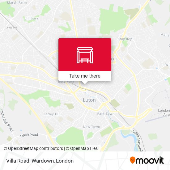 Villa Road, Wardown map