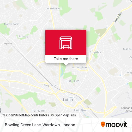 Bowling Green Lane, Wardown map