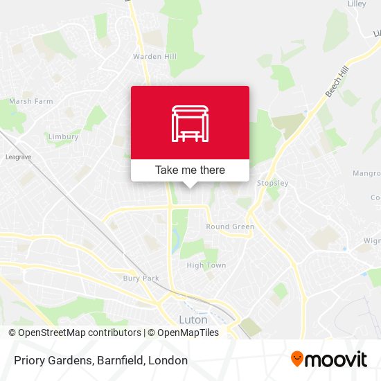 Priory Gardens, Barnfield map
