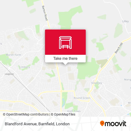 Blandford Avenue, Barnfield map