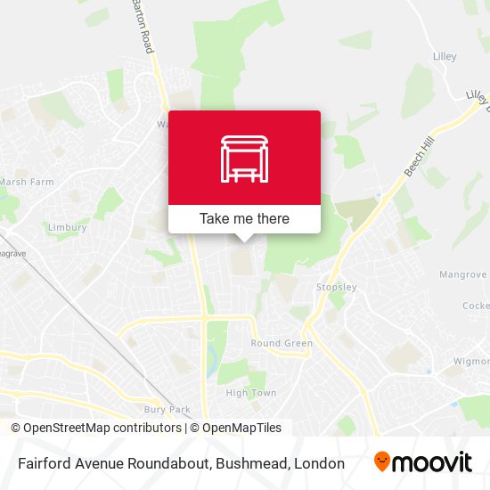 Fairford Avenue Roundabout, Bushmead map