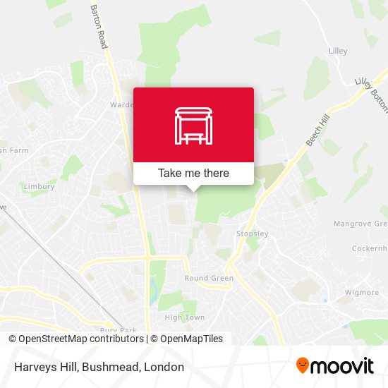 Harveys Hill, Bushmead map
