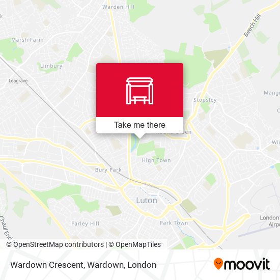 Wardown Crescent, Wardown map
