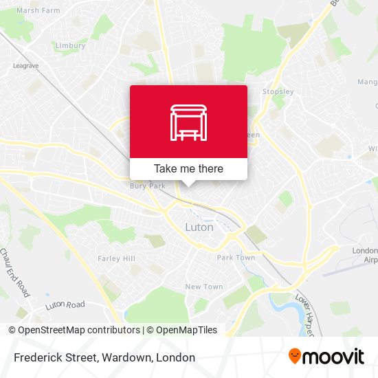 Frederick Street, Wardown map