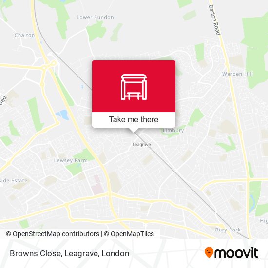 Browns Close, Leagrave map