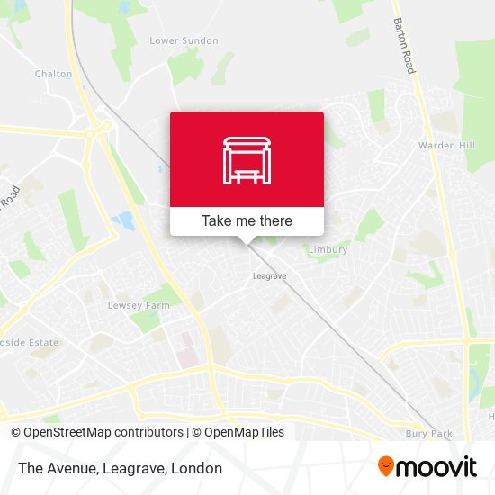 The Avenue, Leagrave map