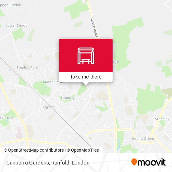 Canberra Gardens, Runfold map