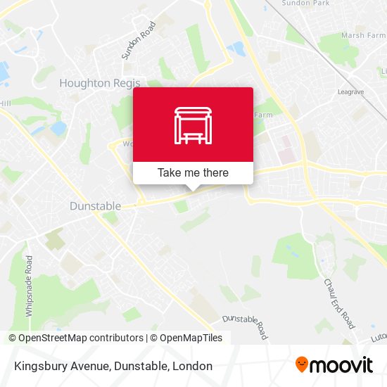 Kingsbury Avenue, Dunstable map