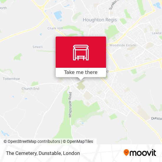 The Cemetery, Dunstable map