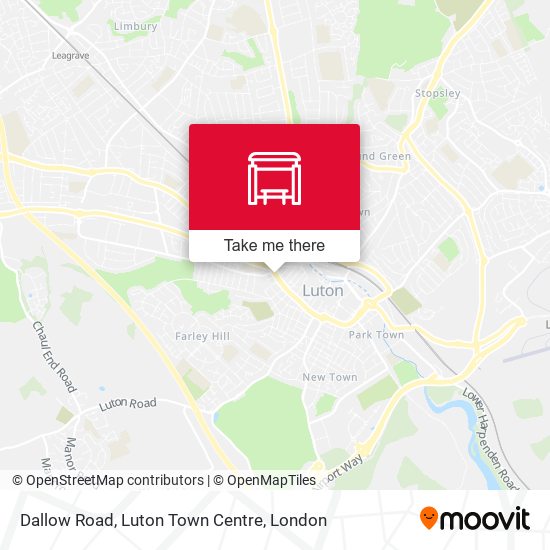 Dallow Road, Luton Town Centre map