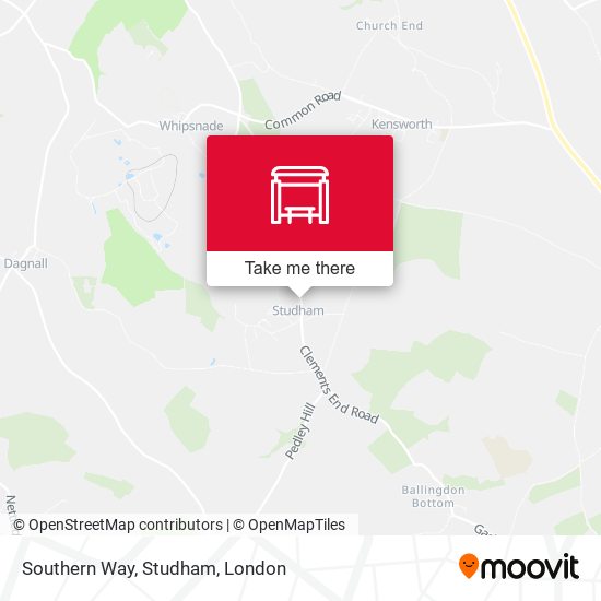 Southern Way, Studham map