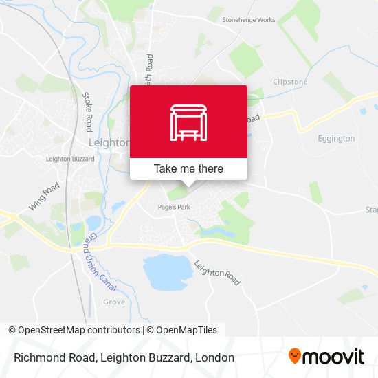 Richmond Road, Leighton Buzzard map