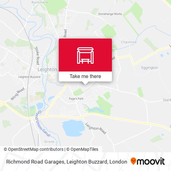 Richmond Road Garages, Leighton Buzzard map