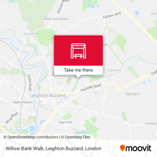 Willow Bank Walk, Leighton Buzzard map
