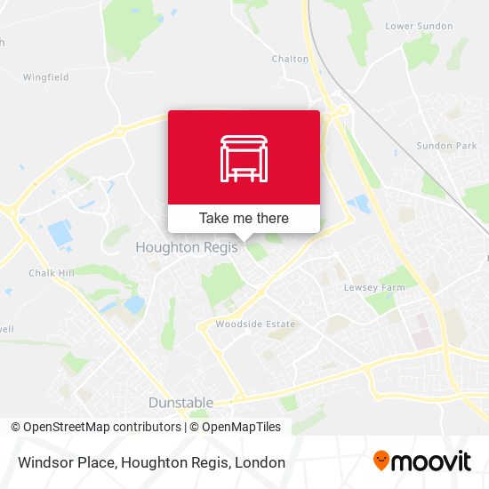 Windsor Place, Houghton Regis map
