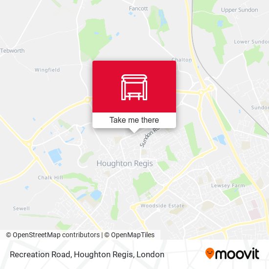 Recreation Road, Houghton Regis map
