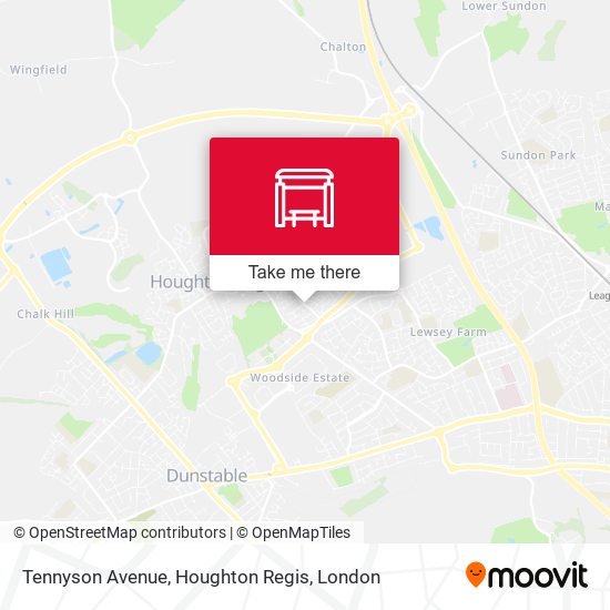 Tennyson Avenue, Houghton Regis map
