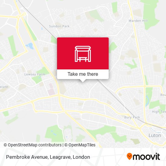 Pembroke Avenue, Leagrave map