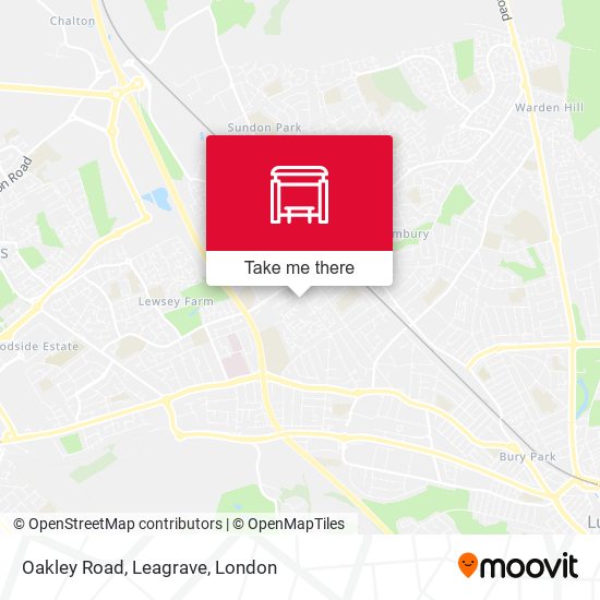 Oakley Road, Leagrave map