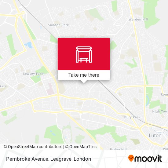 Pembroke Avenue, Leagrave map