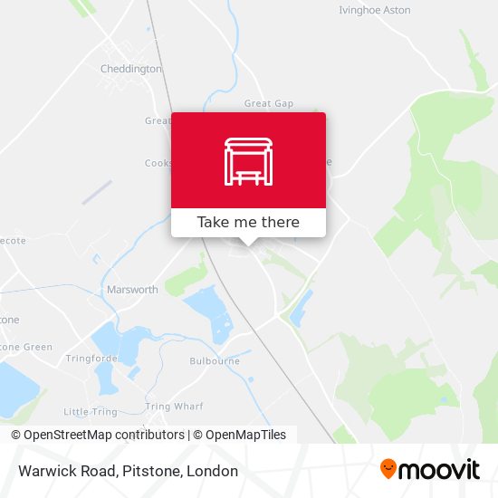 Warwick Road, Pitstone map