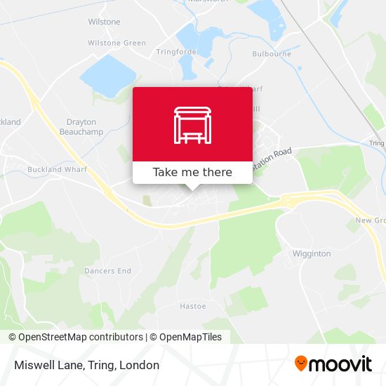 Miswell Lane, Tring map