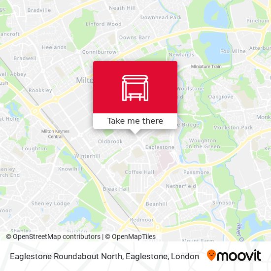 Eaglestone Roundabout North, Eaglestone map