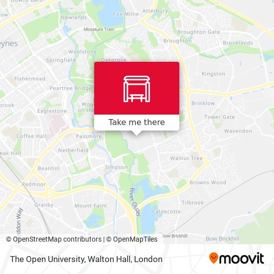 The Open University, Walton Hall map