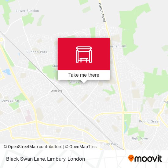 Black Swan Lane, Limbury map